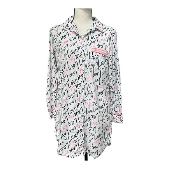 Victoria’s Secret Love Script Lounge Sleep Shirt XS Y2K - Picture 2 of 8